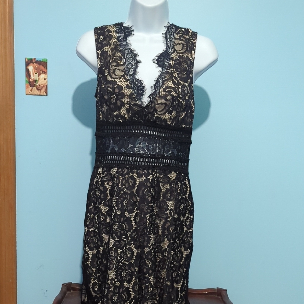 Elegant Black Lace Dress